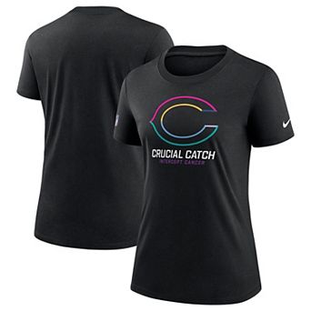 Women's Nike Black Chicago Bears 2024 NFL Crucial Catch Tri-Blend T-Shirt