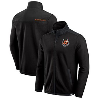 Men's Darius Rucker Collection by Fanatics Black Cincinnati Bengals Color Block Polar Fleece Full-Zip Jacket