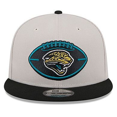 Men's New Era Stone/Black Jacksonville Jaguars 2024 Sideline Historic 9FIFTY Snapback Hat