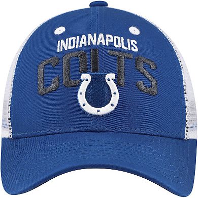 Youth Royal Indianapolis Colts Core Lockup Trucker Adjustable Hat