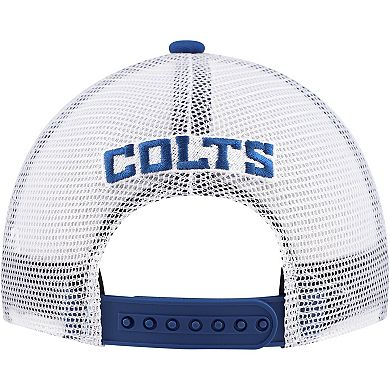 Youth Royal Indianapolis Colts Core Lockup Trucker Adjustable Hat