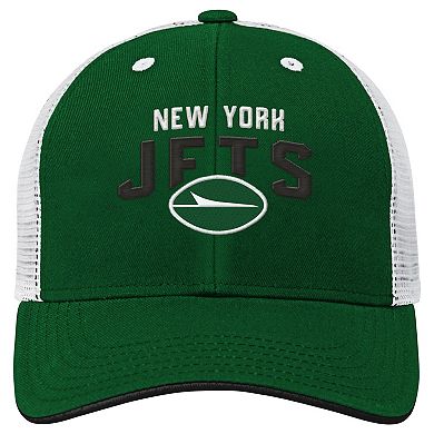 Youth Green New York Jets Core Lockup Trucker Adjustable Hat