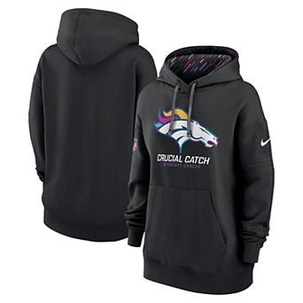 Women's Nike Black Denver Broncos 2024 NFL Crucial Catch Club Pullover Hoodie