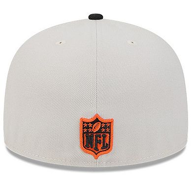 Men's New Era Stone/Black Cincinnati Bengals 2024 Sideline Historic 59FIFTY Fitted Hat