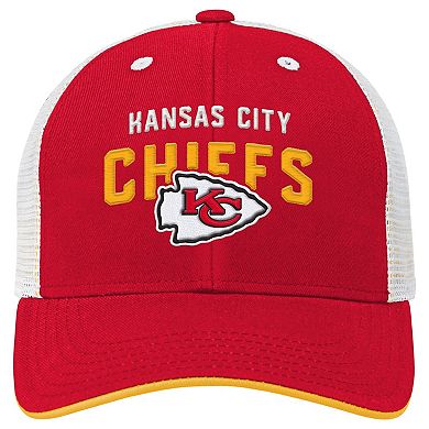 Youth Red Kansas City Chiefs Core Lockup Trucker Adjustable Hat