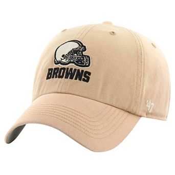 Men's '47 Khaki Cleveland Browns Dusted Relaxed Franchise Fitted Hat