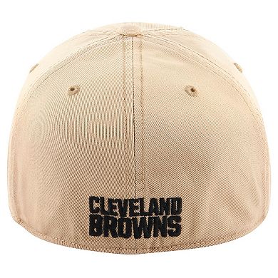 Men's '47 Khaki Cleveland Browns Dusted Relaxed Franchise Fitted Hat