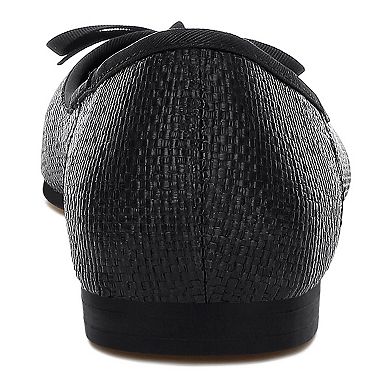 Rag & Co Paper Rings Women's Raffia Ballet Flats