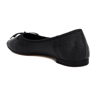 Rag & Co Paper Rings Women's Raffia Ballet Flats