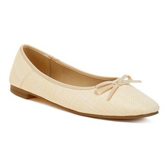 Rag & Co Paper Rings Women's Raffia Ballet Flats