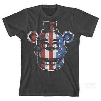 Boys 8-20 Five Nights At Freddy's American Flag Freddy Short Sleeve Graphic Tee
