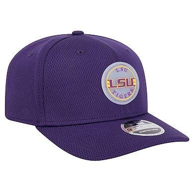 Men's New Era Purple LSU Tigers Patched 9SEVENTY Stretch-Snap Adjustable Hat