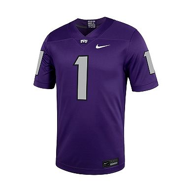 Men's Nike #1 Purple TCU Horned Frogs Untouchable Football Jersey