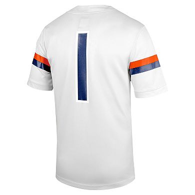 Men's Nike #1 White Virginia Cavaliers Untouchable Football Jersey