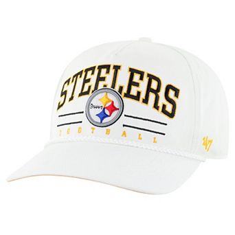 Men's '47 White Pittsburgh Steelers Roscoe Hitch Rope Adjustable Hat