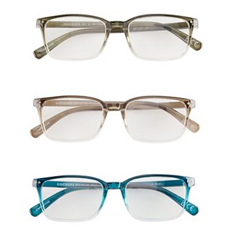 Men's Dockers® VMP2038 52mm Square 3 pk Reading Glasses