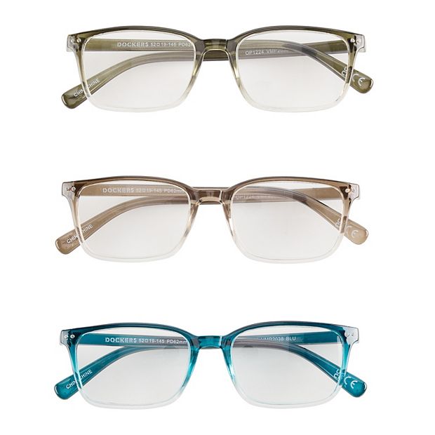 Men's Dockers® VMP2038 52mm Square 3-pk. Reading Glasses