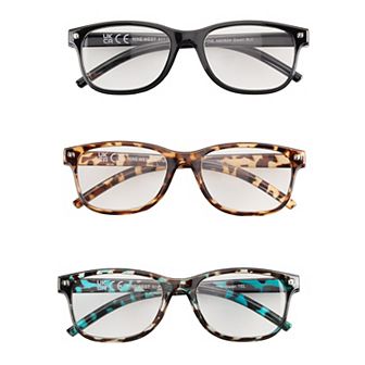 Women’s Nine West Gwen N90824 52mm 3 pk Rectangle Reading Glasses