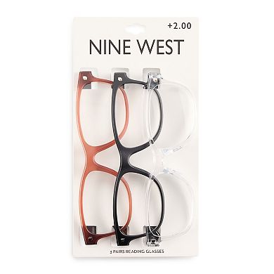 Women’s Nine West Gwen 52mm 3-pk. Reading Glasses