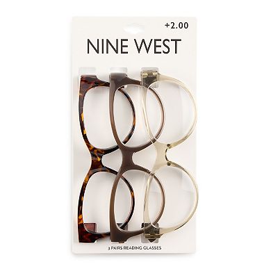 Women's Nine West 3-pk. 50mm Reading Glasses Set