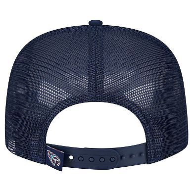 Youth New Era White/Navy Tennessee Titans Distressed 9FIFTY A-Frame Snapback Hat