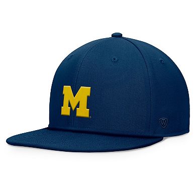 Men's Top of the World Navy Michigan Wolverines Fundamental Snapback Hat