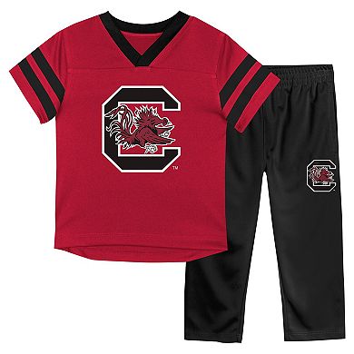 Infant South Carolina Gamecocks Two-Piece Red Zone Jersey & Pants Set
