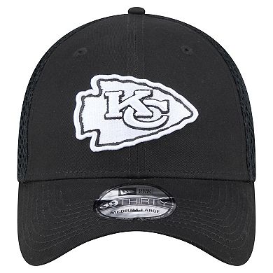 Men's New Era Black Kansas City Chiefs Main Neo 39THIRTY Flex Hat