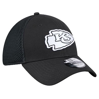 Men's New Era Black Kansas City Chiefs Main Neo 39THIRTY Flex Hat