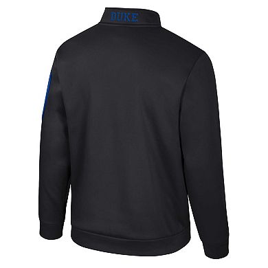 Men's Colosseum Black Duke Blue Devils Mainframe Quarter-Zip Fleece Jacket