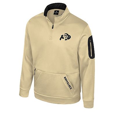 Men's Colosseum Gold Colorado Buffaloes Mainframe Quarter-Zip Fleece Jacket