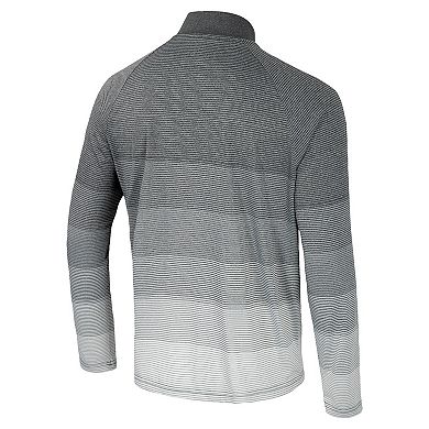 Men's Colosseum Gray Texas A&M Aggies AI Striped Mesh Quarter-Zip Raglan Windshirt
