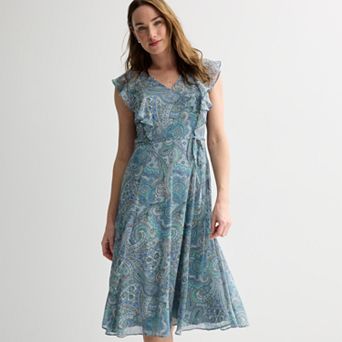 Women's Harper Rose V-Neck Sleeveless Ruffle Midi Dress