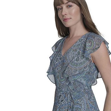 Women's Harper Rose V-Neck Sleeveless Ruffle Midi Dress