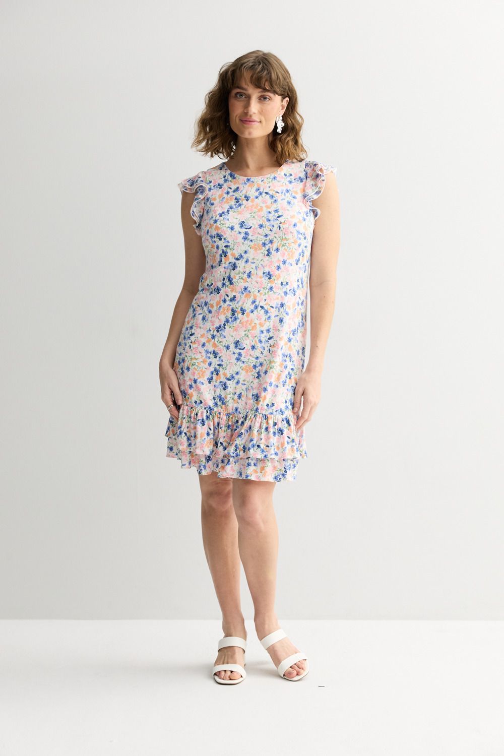 Женские платья Harper Rose Flutter Sleeve Ruffle Mini Dress