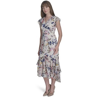 Women's Harper Rose Flutter Sleeve Tiered Midi Dress