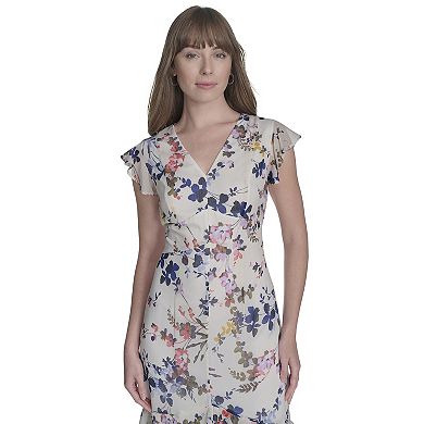 Women's Harper Rose Flutter Sleeve Tiered Midi Dress
