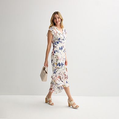 Women's Harper Rose Flutter Sleeve Tiered Midi Dress