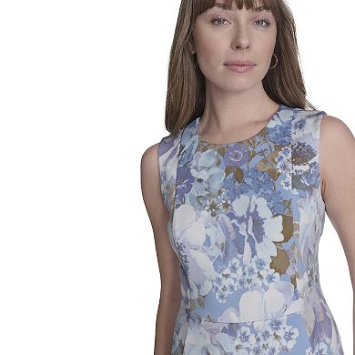 Women's Andrew Marc Scoopneck Sleeveless Fit & Flare Midi Dress