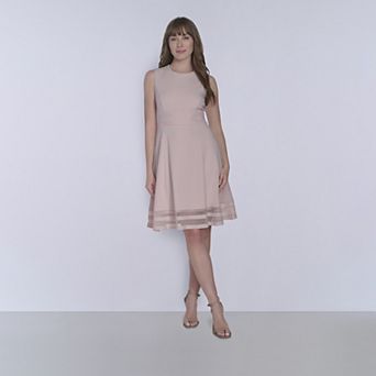 Women's Andrew Marc Scoopneck Sleeveless A-Line Mini Dress