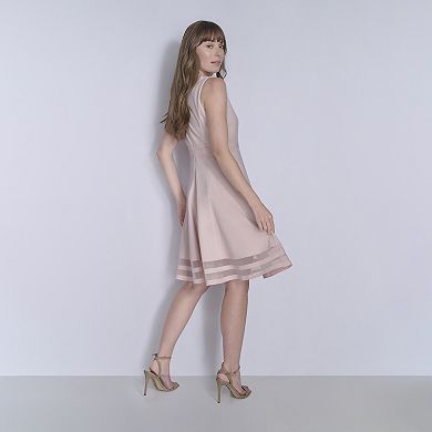 Women's Andrew Marc Scoopneck Sleeveless A-Line Mini Dress