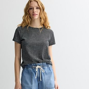 Petite Sonoma Goods For Life® Everyday Short Sleeve Crewneck Tee