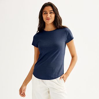 Petite Sonoma Goods For Life® Everyday Short Sleeve Crewneck Tee