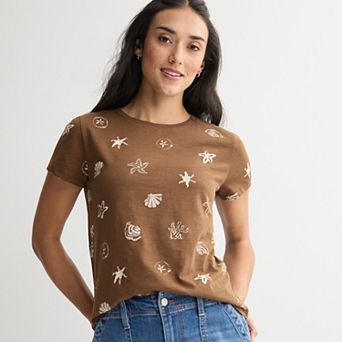 Petite Sonoma Goods For Life® Everyday Short Sleeve Crewneck Tee