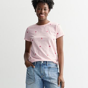 Petite Sonoma Goods For Life® Everyday Short Sleeve Crewneck Tee