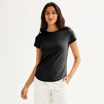 Petite Sonoma Goods For Life® Everyday Short Sleeve Crewneck Tee