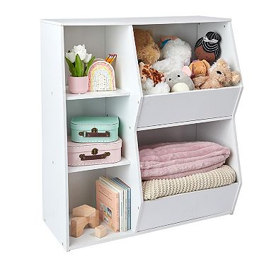 Badger Basket Side-by-Side Combo Shelves & Bins Storage Unit