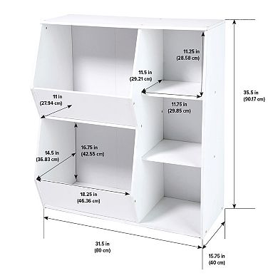 Badger Basket Side-by-Side Combo Shelves & Bins Storage Unit