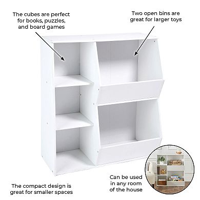 Badger Basket Side-by-Side Combo Shelves & Bins Storage Unit