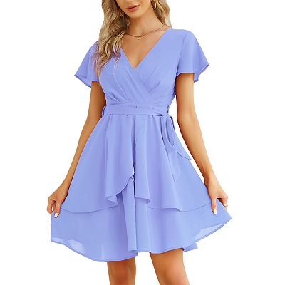 Casual skater dress with sleeves clearance